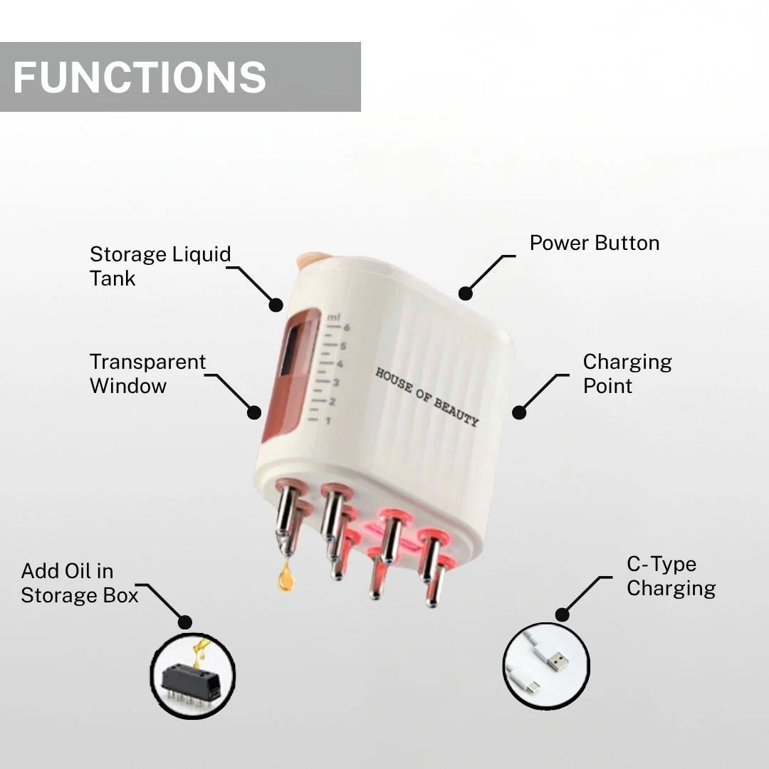 2 in 1 Electric Hair Oil Applicator and Scalp Massager